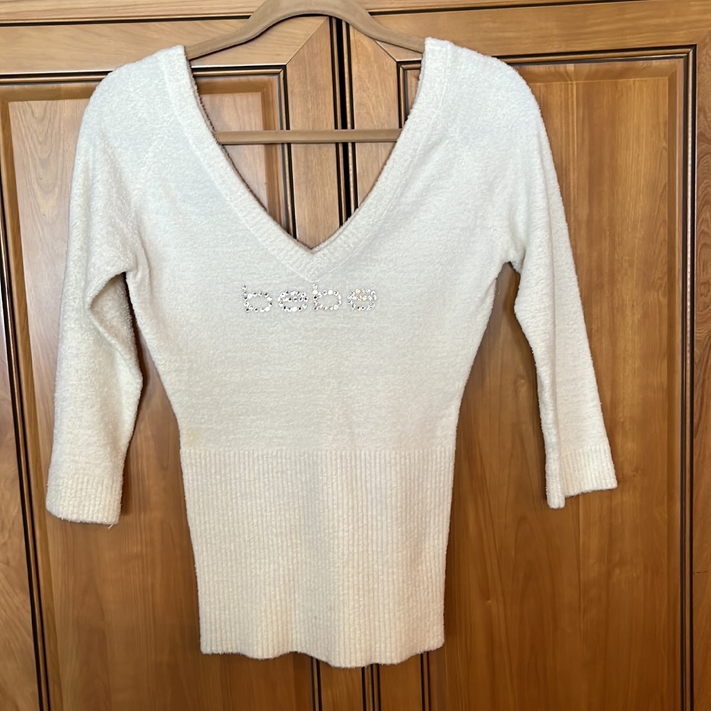 bebe brand sumptuously soft bedazzled sweater.